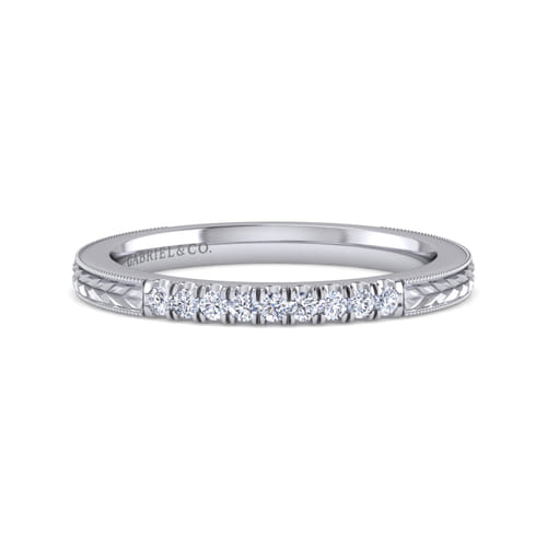 14K White Gold Matching Wedding Band