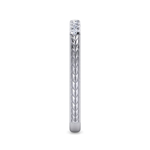 14K White Gold Matching Wedding Band