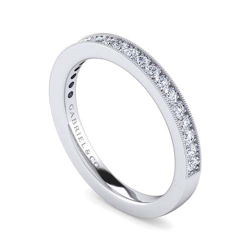 14K White Gold Matching Wedding Band