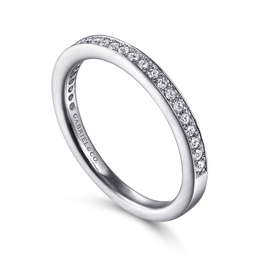 14K White Gold Matching Wedding Band