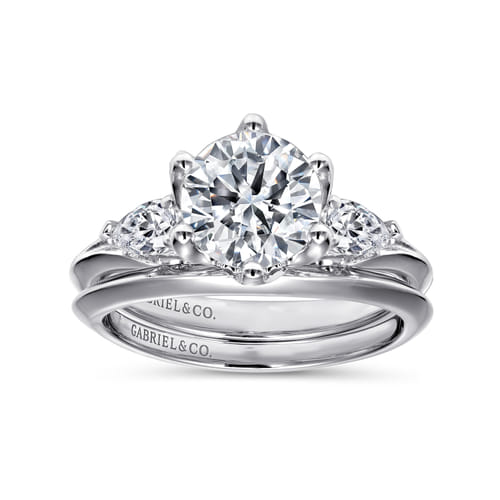 14K White Gold Matching Wedding Band