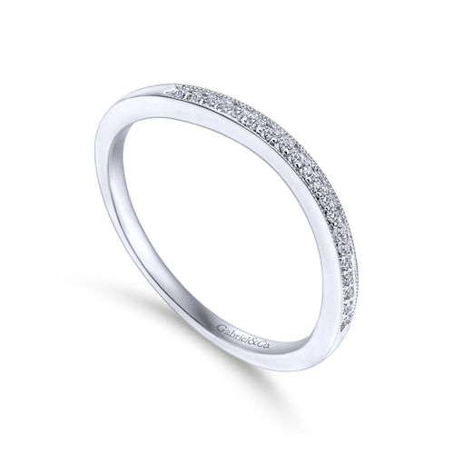 14K White Gold Matching Wedding Band