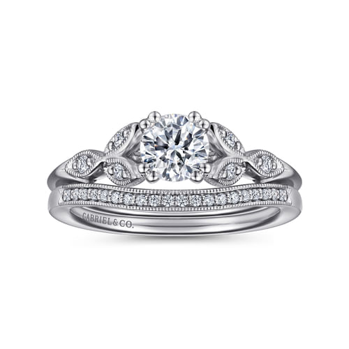 14K White Gold Matching Wedding Band