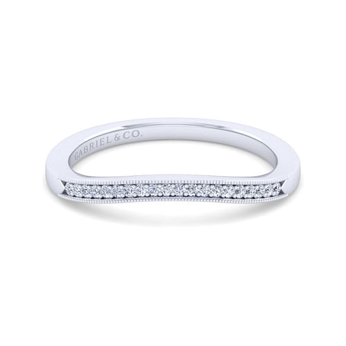 14K White Gold Matching Wedding Band