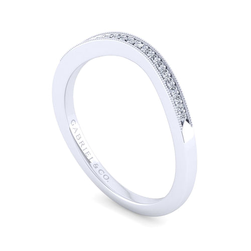 14K White Gold Matching Wedding Band