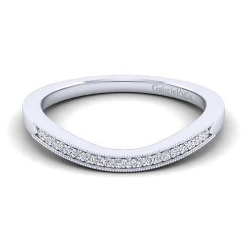 14K White Gold Matching Wedding Band