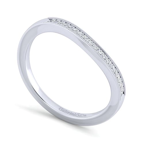 14K White Gold Matching Wedding Band