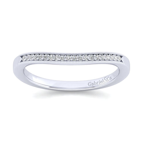 14K White Gold Matching Wedding Band