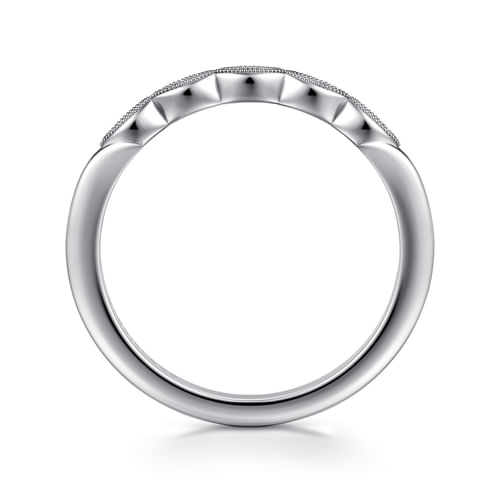 14K White Gold Matching Wedding Band