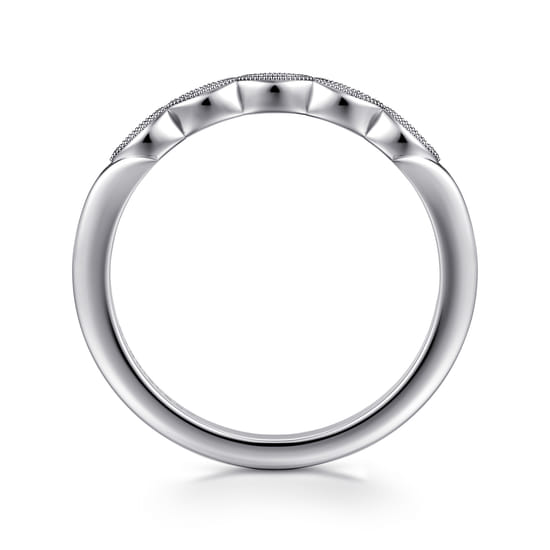 14K White Gold Matching Wedding Band angle 2
