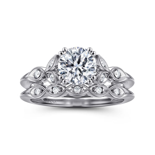 14K White Gold Matching Wedding Band
