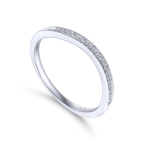 14K White Gold Matching Wedding Band