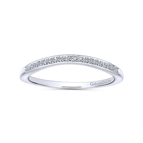 14K White Gold Matching Wedding Band