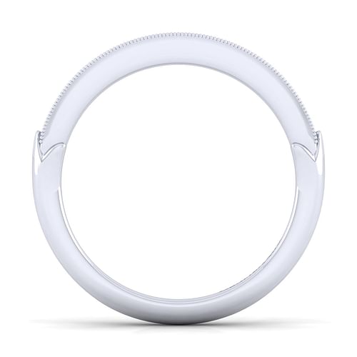 14K White Gold Matching Wedding Band