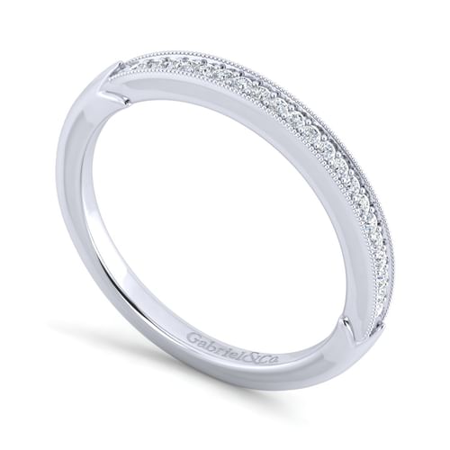 14K White Gold Matching Wedding Band