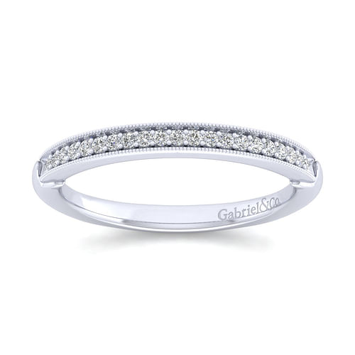 14K White Gold Matching Wedding Band