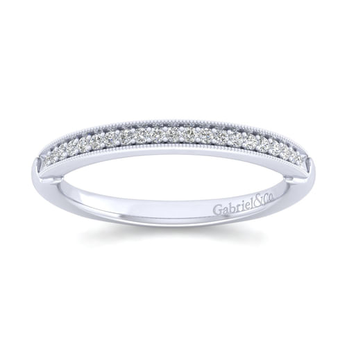 14K White Gold Matching Wedding Band