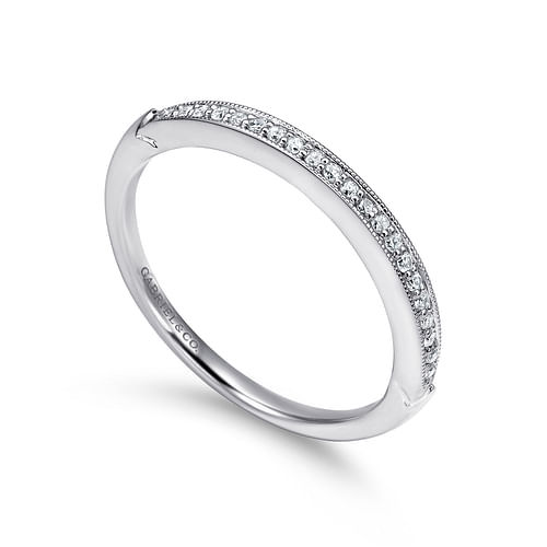 14K White Gold Matching Wedding Band