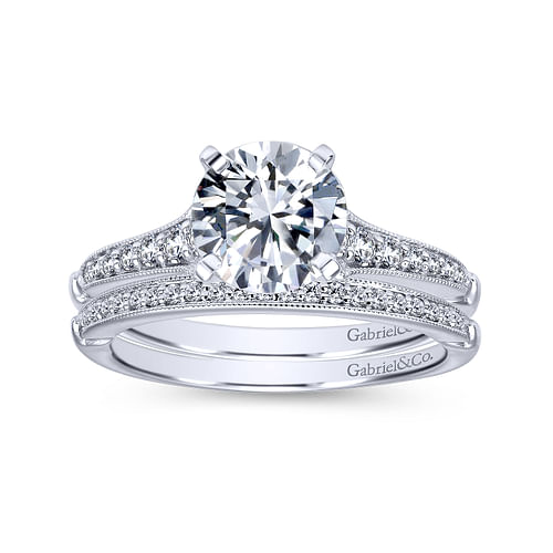 14K White Gold Matching Wedding Band