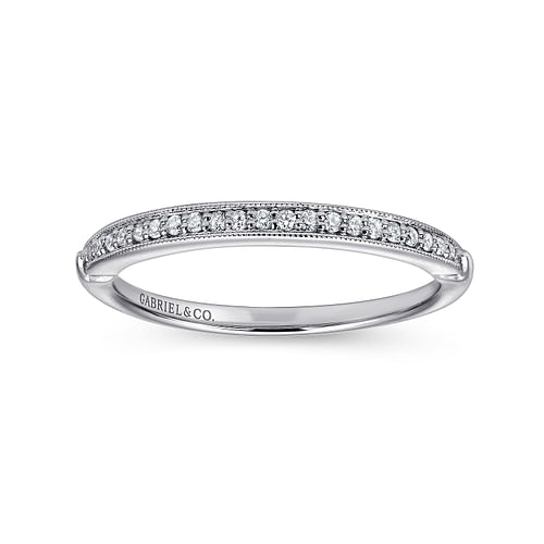 14K White Gold Matching Wedding Band