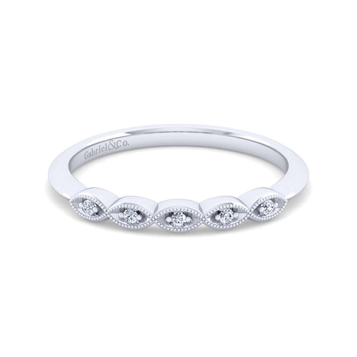 14K White Gold Matching Wedding Band