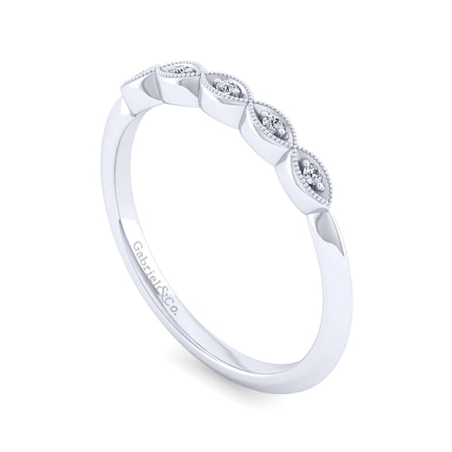 14K White Gold Matching Wedding Band