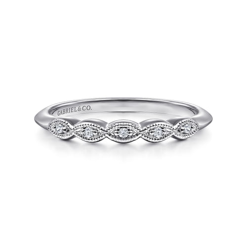 14K White Gold Matching Wedding Band