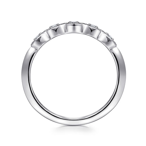 14K White Gold Matching Wedding Band