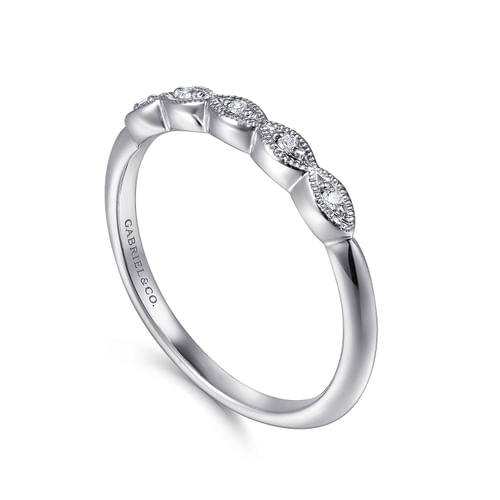 14K White Gold Matching Wedding Band