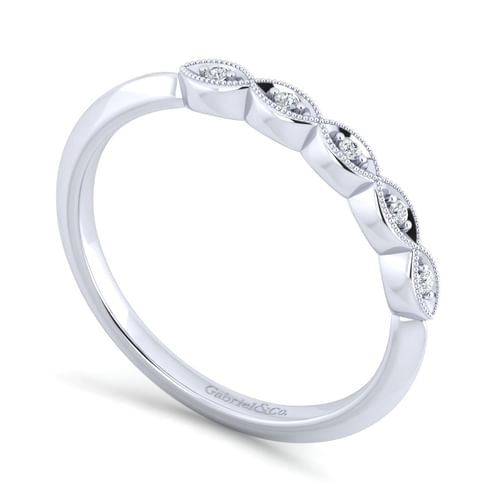14K White Gold Matching Wedding Band