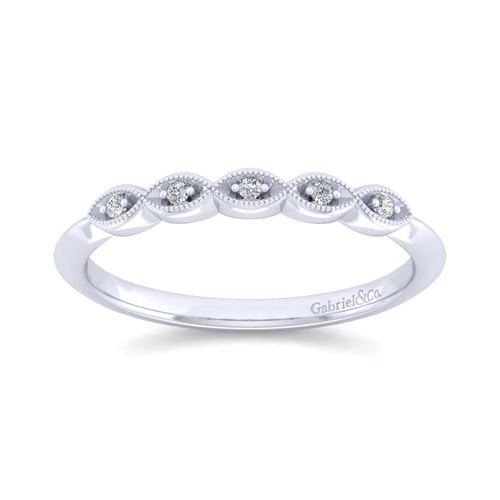 14K White Gold Matching Wedding Band