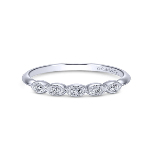 14K White Gold Matching Wedding Band
