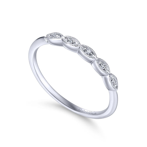 14K White Gold Matching Wedding Band