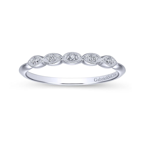 14K White Gold Matching Wedding Band