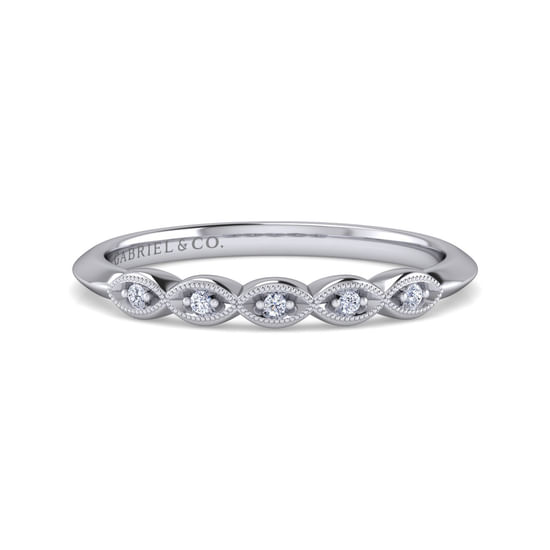 Gabriel - 14K White Gold Matching Wedding Band
