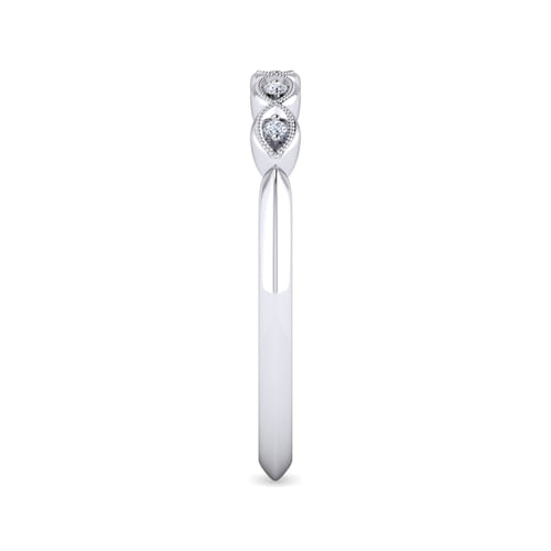14K White Gold Matching Wedding Band