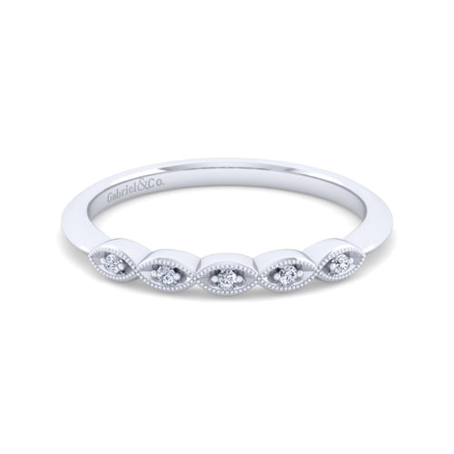 14K White Gold Matching Wedding Band
