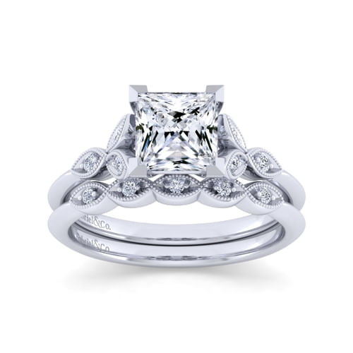 14K White Gold Matching Wedding Band