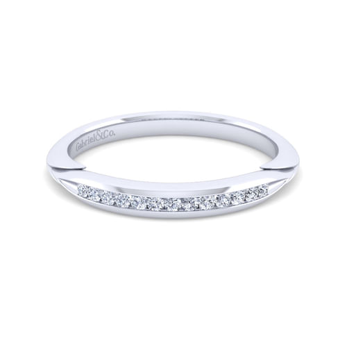 14K White Gold Matching Wedding Band
