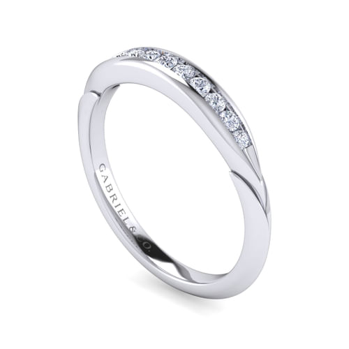 14K White Gold Matching Wedding Band