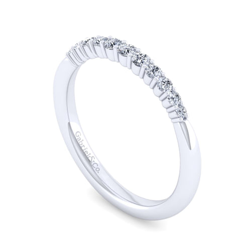 14K White Gold Matching Wedding Band