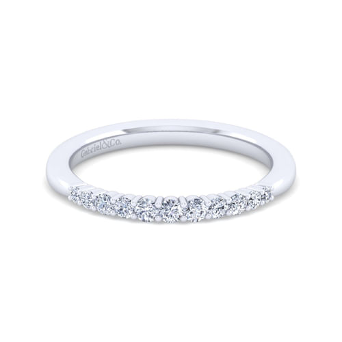 14K White Gold Matching Wedding Band