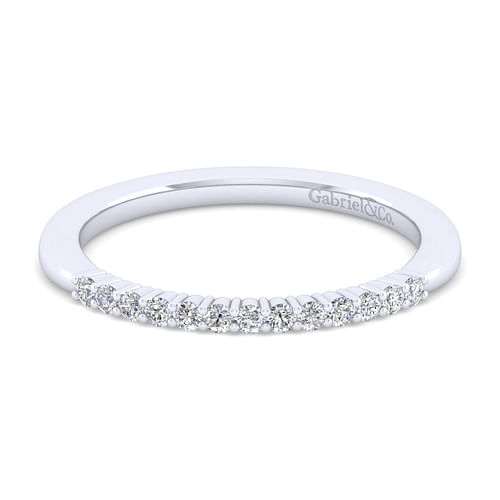 14K White Gold Matching Wedding Band