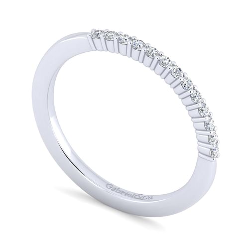 14K White Gold Matching Wedding Band