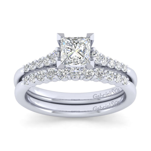 14K White Gold Matching Wedding Band