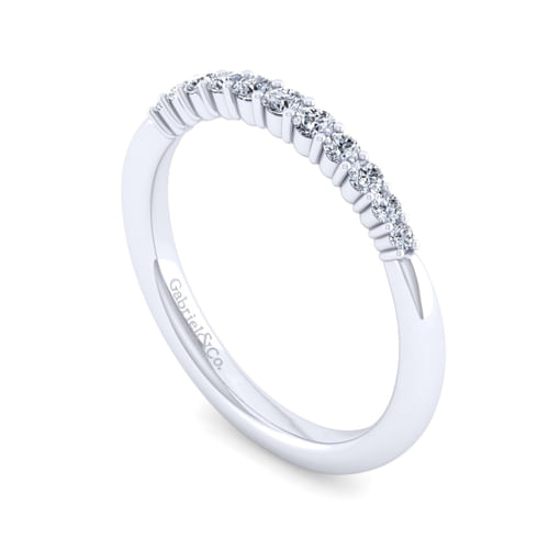 14K White Gold Matching Wedding Band