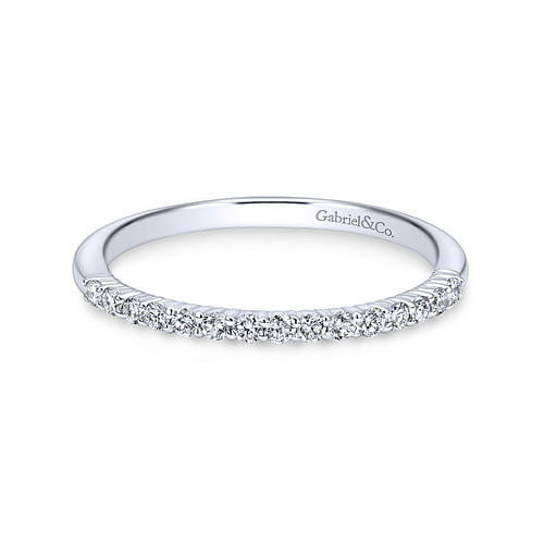 14K White Gold Matching Wedding Band