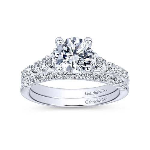 14K White Gold Matching Wedding Band