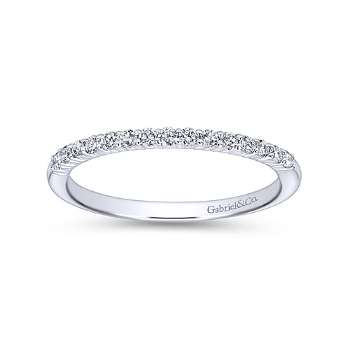 14K White Gold Matching Wedding Band