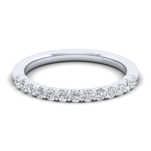 14K White Gold Matching Wedding Band